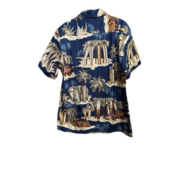 RJC Short Sleeve Men’s Hawaiian Tropical Honolulu Surf Auto Button Up Shirt M - Picture 2 of 11